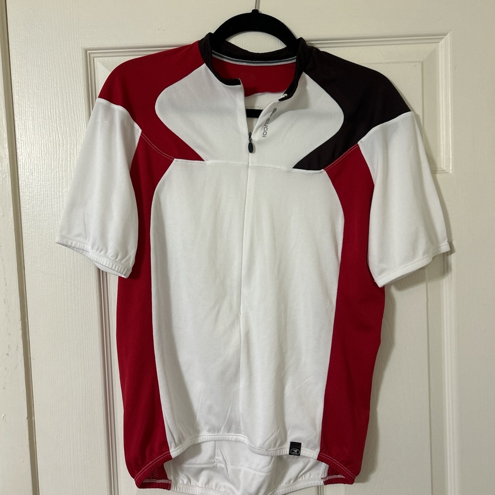 SUGOI Red, White, and Black Men's Cycling Jersey